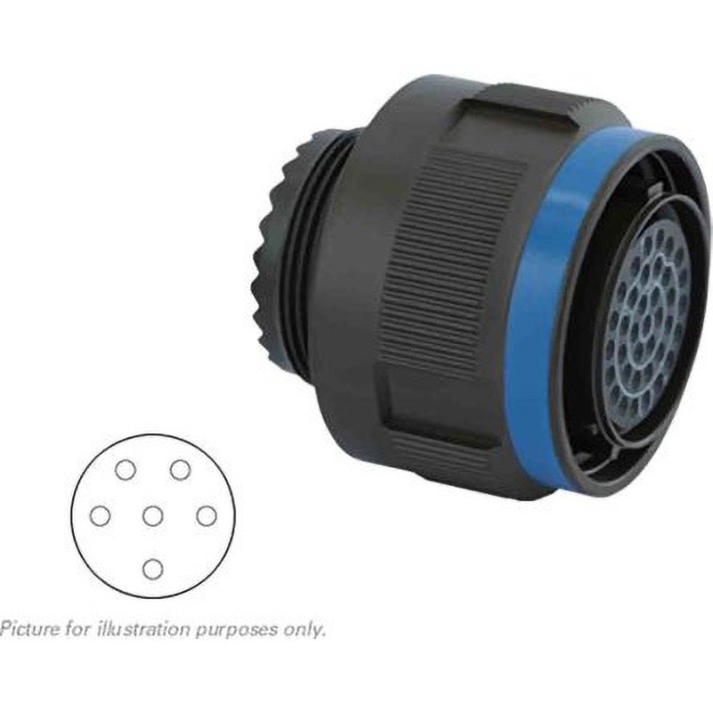 8D517Z06SN Souriau MIL規格丸型コネクタ 8D， シリーズ SOURIAU オス コンタクト数6 ストレート Plug with RFI Shielding  1個 8D517Z06SN