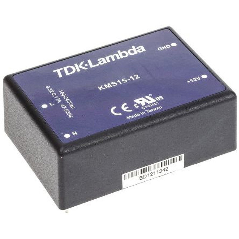 KMS15-12 TDK-Lambda スイッチング電源 TDKラムダ KMSシリーズ (最大)1.25A 15W 幅46mm奥行64mm