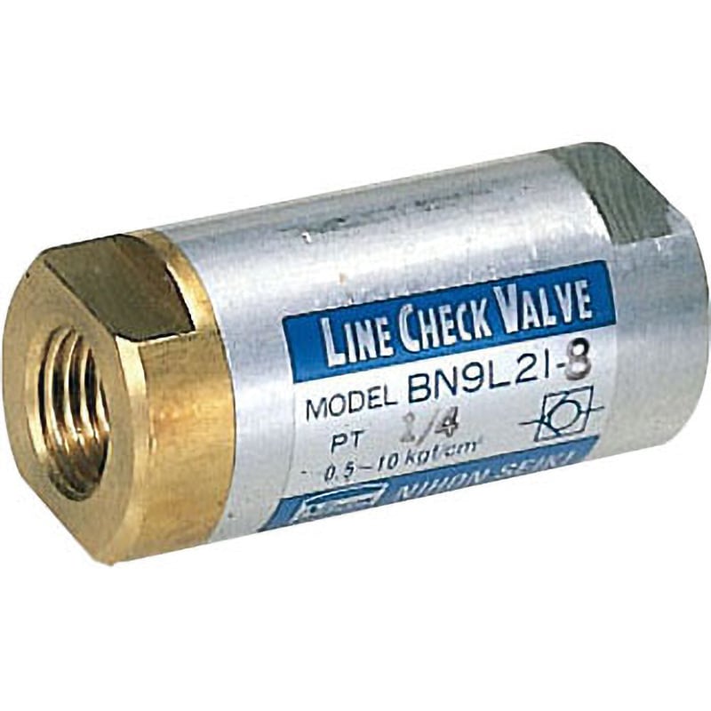 BN-9L21-10 ラインチェック弁 日本精器 ねじの種類Rc 管接続口径3/8  BN-9L21-10 12,980円