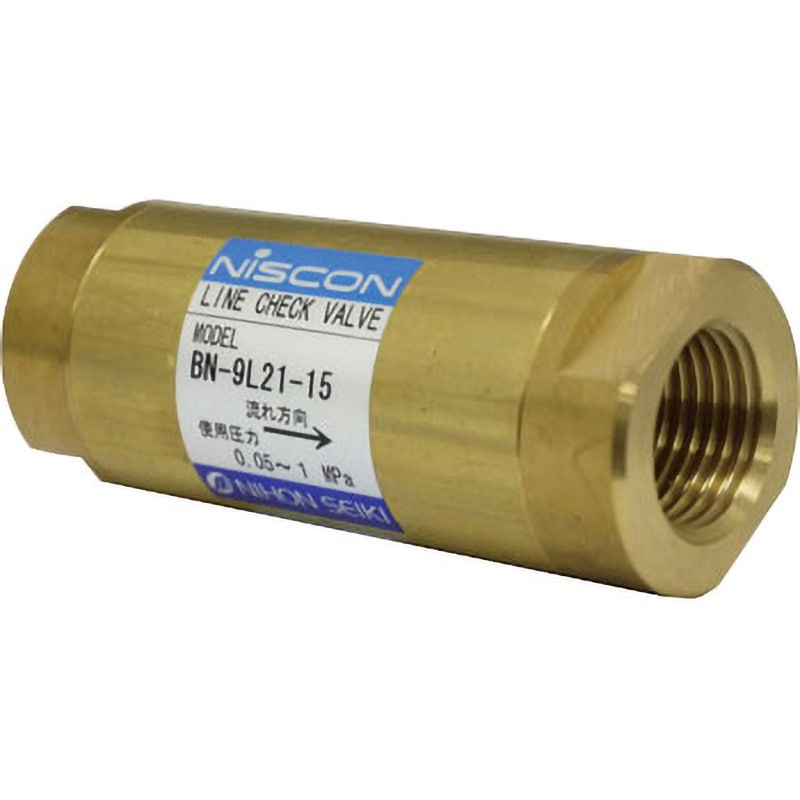 BN-9L21-15 ラインチェック弁 日本精器 ねじの種類Rc 管接続口径1/2  BN-9L21-15 12,980円