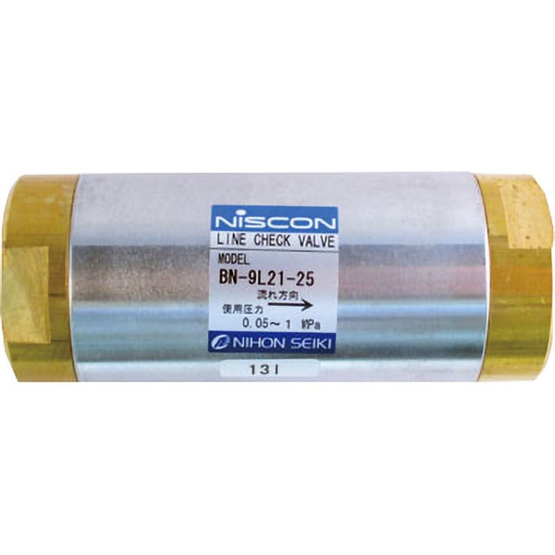 BN-9L21-25 ラインチェック弁 日本精器 ねじの種類Rc 管接続口径1  BN-9L21-25 20,980円