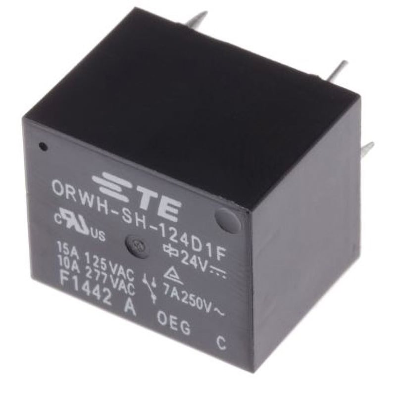 1-1721150-5 TE Connectivity リレー 24V TE Connectivity Japan(旧:TYCOELECTRONICS(タイコエレクトロニクス)) プリント基板取付 SPDT 極数1 端子形状PCB  1箱(250個) 29,237円
