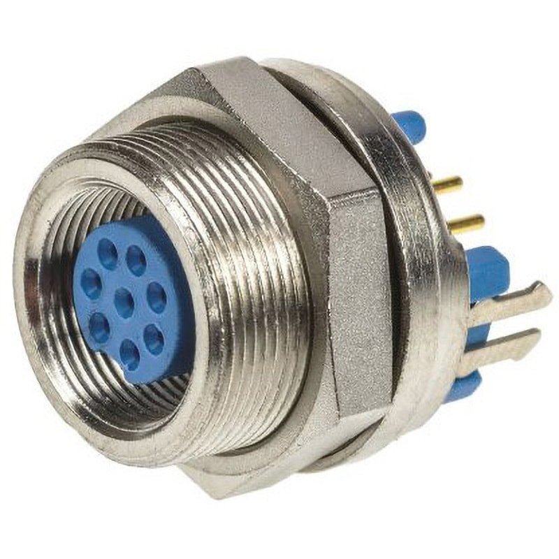 7-1437719-8 TE Connectivity 丸形コネクタ TRIAD 01シリーズ TE Connectivity Japan(旧:TYCOELECTRONICS(タイコエレクトロニクス)) コンタクト数8 ストレート パネルマウント はんだ  1箱(25個) 7-1437719-8