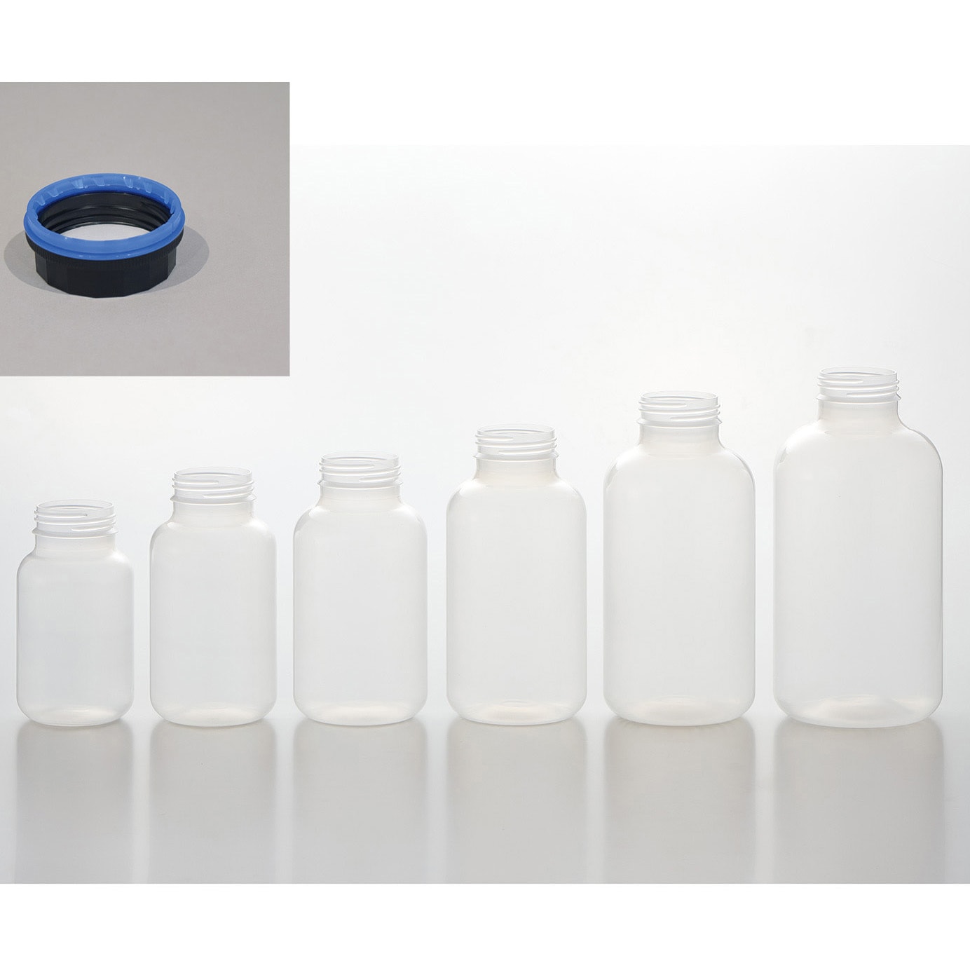 30949 PPボトル(広口透明)改ざん防止キャップ付 サンプラテック 1450mL 呼称SB135W