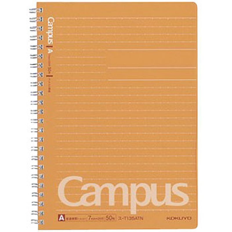 （まとめ）コクヨ キャンパスツインリングノート（ドット入り罫線 カットオフ）A6 B罫 50枚 ス-T155BTN 1セット（5冊）〔×5セット〕 まとめ) コクヨ キャンパス ツインリングノート（ドット入り罫線