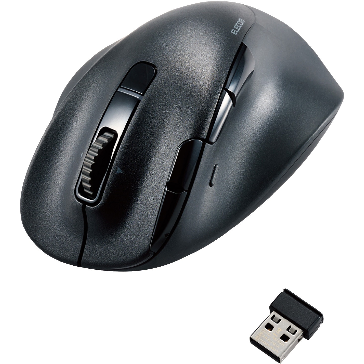 エレコム EX-G PRO 右手用 ELECOM M-XGL50MBSKBK 静音 充電式 Bluetooth5.0マウス “EX-G” 8ボタン Lサイズ - M-XGL50MBSKBK