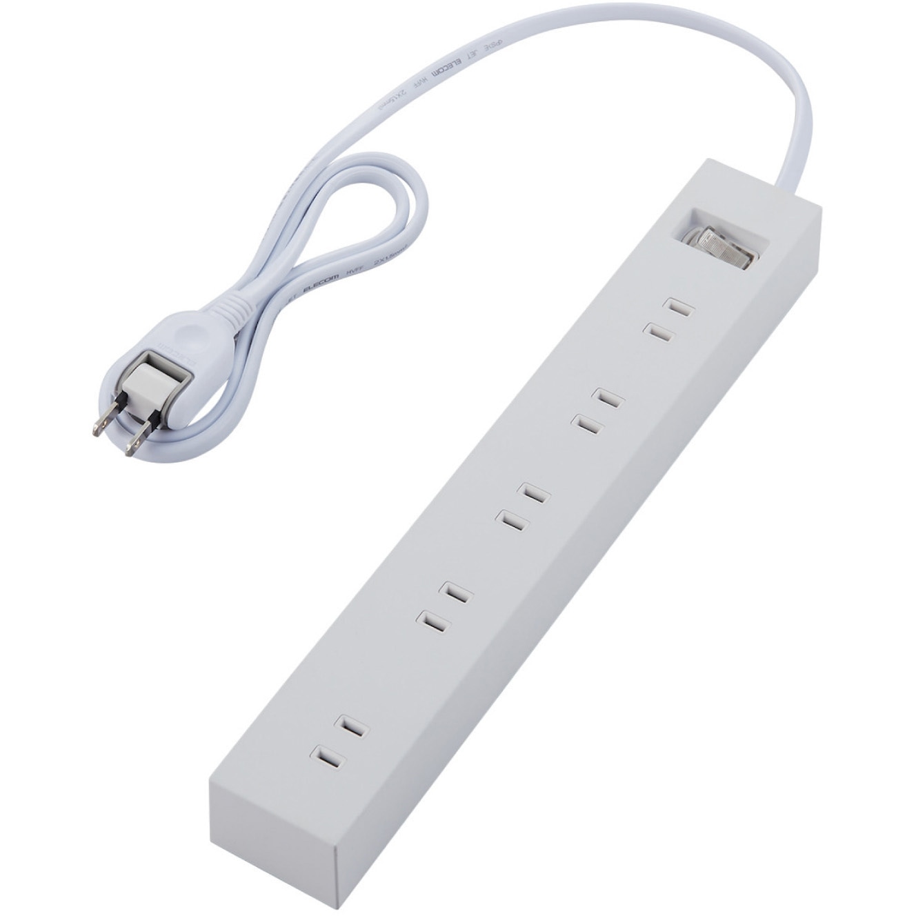 ECT-1510WH 電源タップ 延長コード 10個口 2P マグネット 雷ガード