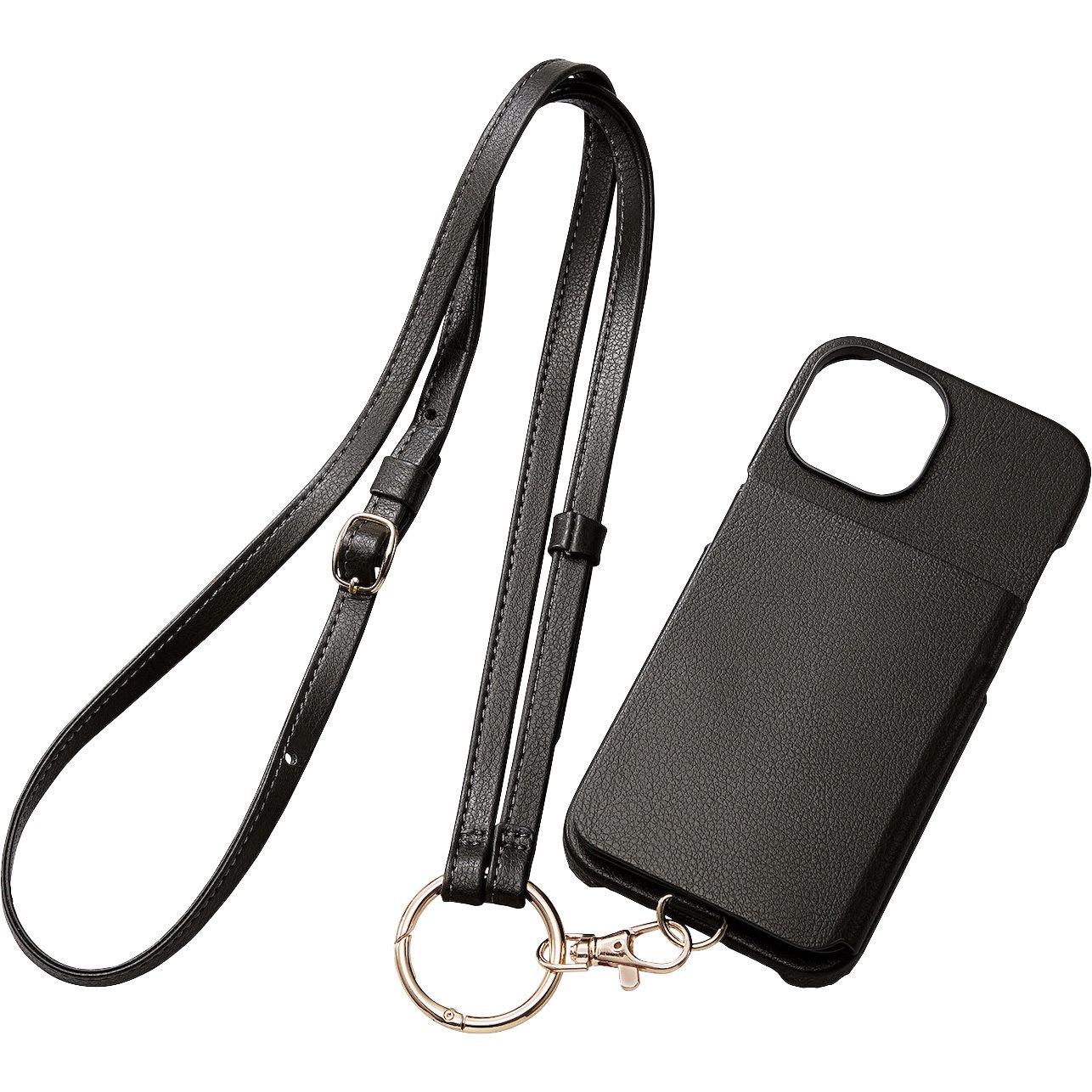 【バンドリヤー】レザー製iPhon15 ケース カードポケット付き バンドリヤー】レザー製iPhon15 ケース カードポケット付き バンド