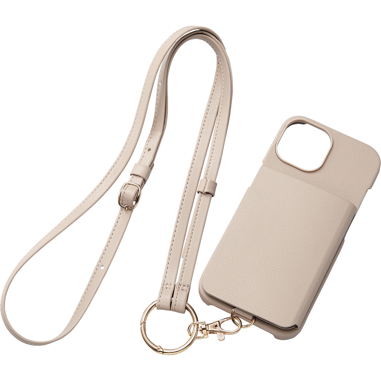 PM-A23APLOSSGB iPhone15 ケース レザー ショルダーストラップ付 PM-A23APLOSSGB iPhone15 ケース レザー ショルダーストラップ付