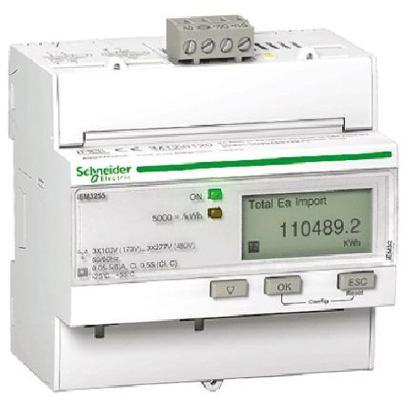 A9MEM3255 デジタル電力計 Schneider Electric LCD パルス出力 iEM3200シリーズ シュナイダーエレクトリック 1個 A9MEM3255