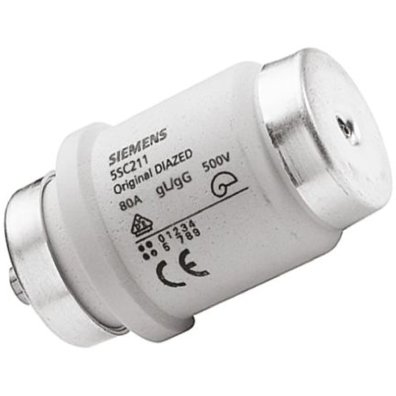 5SC211 ボトルヒューズ Diazed Siemens， 定格電流  DIV， 500V ac SIEMENS セラミック製 80A サイズΦ34.5×57mm 1袋(3個) 5SC211 28,587円