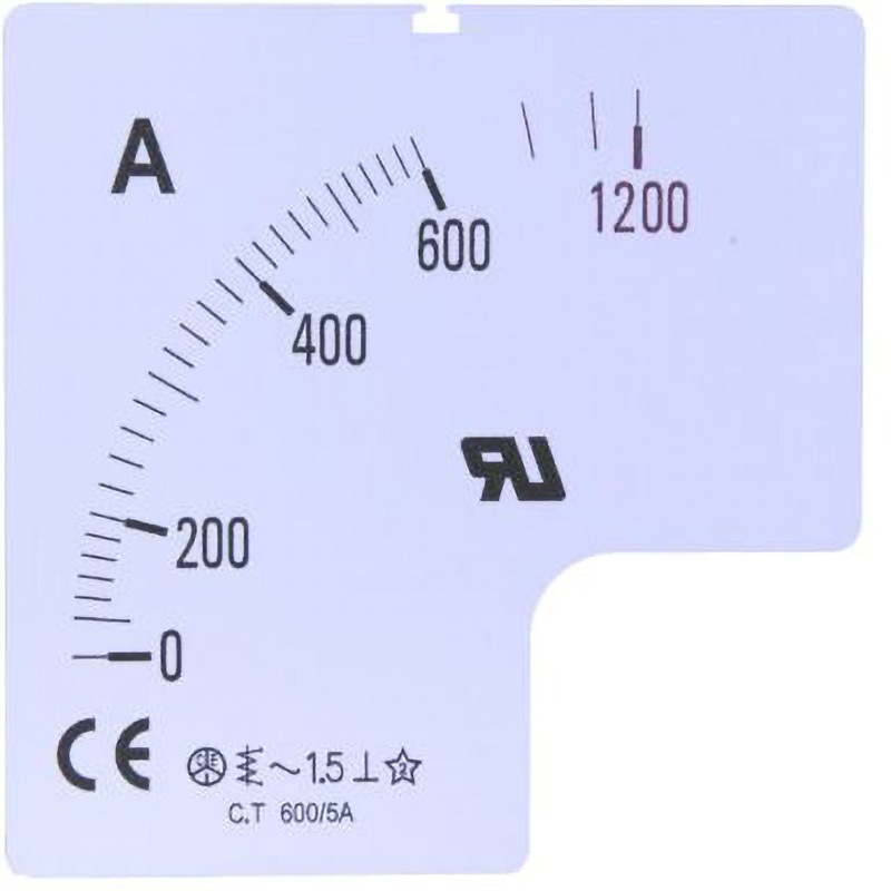 901-0422 メータスケール RS PRO 72×72電流計用 RS PRO 1個 901-0422
