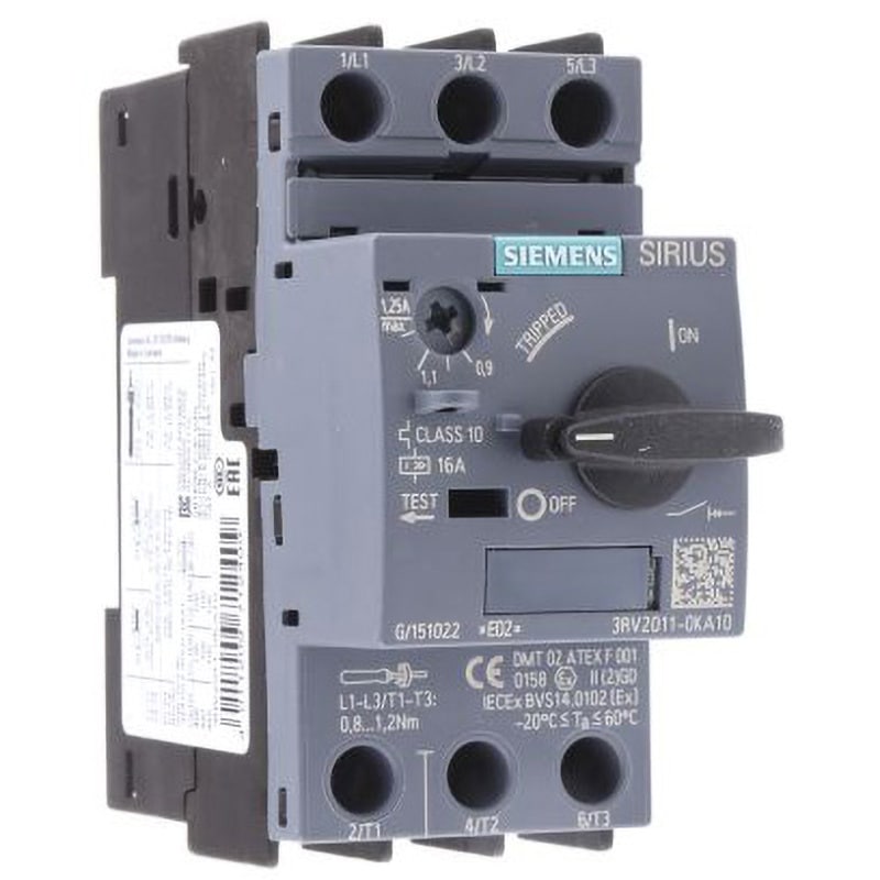 3RV2011-0KA10 モータプロテクタ Siemens 1個 SIEMENS 【通販モノタロウ】