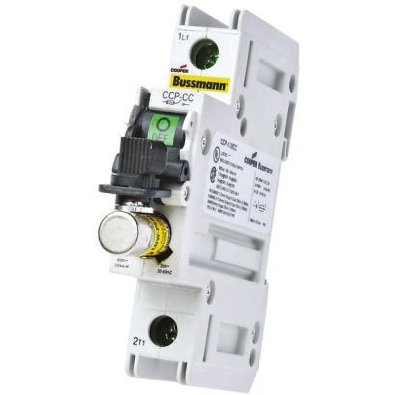 CCP-1-30CC レール取り付けヒューズホルダ Cooper Bussmann 30A， 600V ac COOPER BUSSMANN 適合ヒューズ管サイズΦ10×38mm 1個 CCP-1-30CC