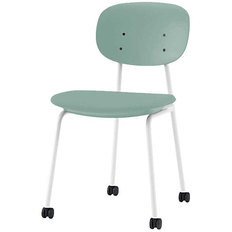 KLD-710PV-W9E3 オリカチェア ネスティングタイプ DUOtone＜配送時組立サービス付＞ イトーキ キャスターあり グリーン 高さ785mm幅470mm奥行540mm  KLD-710PV-W9E3