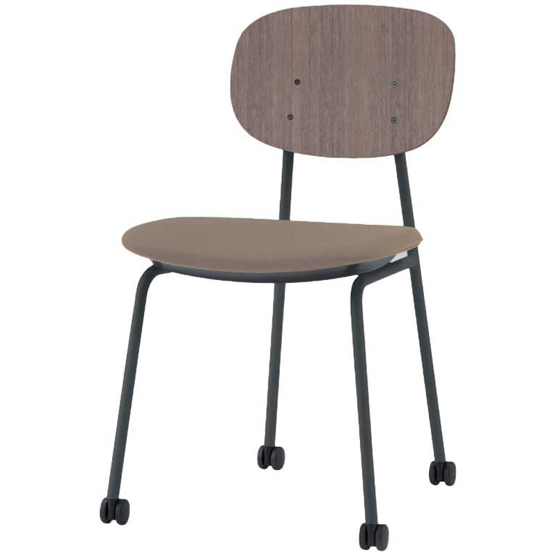 KLD-730C-TNK2 オリカチェア ネスティングタイプ WOODtone セットカラー：TN 座：布地張り＜配送時組立サービス付＞ 1台 イトーキ 【通販モノタロウ】