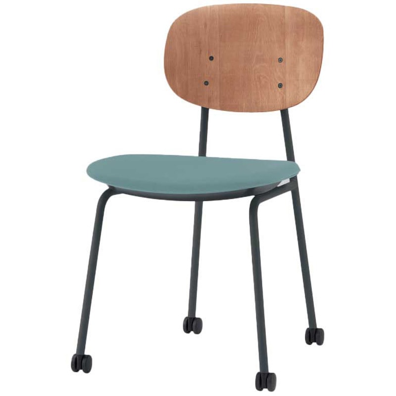 KLD-730C-TTA4 オリカチェア ネスティングタイプ WOODtone セットカラー：TT 座：布地張り＜配送時組立サービス付＞ 1台 イトーキ 【通販モノタロウ】 28,587円