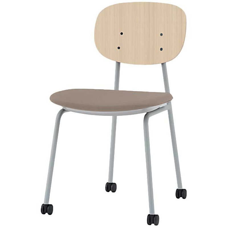 KLD-730C-GAY3 オリカチェア ネスティングタイプ WOODtoneセットカラー：GA  座：布地張り＜配送時組立サービス付＞ 1台 イトーキ 【通販モノタロウ】