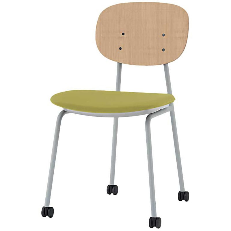 KLD-730DK-GDL6 オリカチェア ネスティングタイプ WOODtoneセットカラー：GD  座：ウレタンレザー張り＜配送時組立サービス付＞ 1台 イトーキ 【通販モノタロウ】