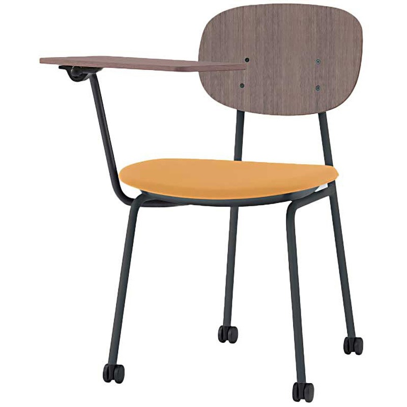 KLD-732DK-TNY8 オリカチェア テーブル付ネスティングタイプ WOODtoneセットカラー：TN  座：ウレタンレザー張り＜配送時組立サービス付＞ 1台 イトーキ 【通販モノタロウ】