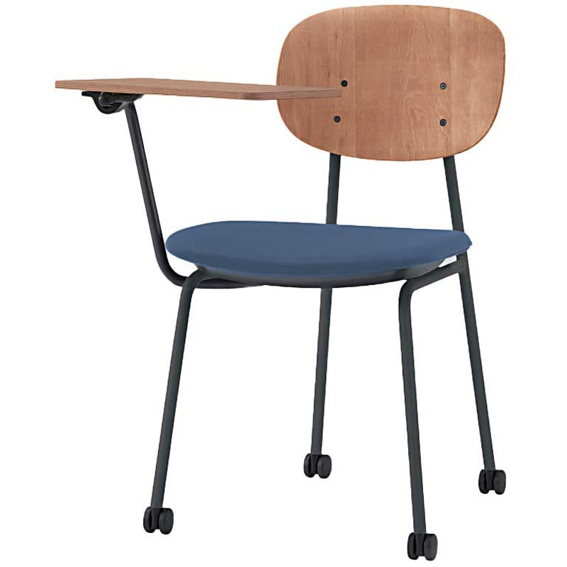 KLD-732DK-TTN2 オリカチェア テーブル付ネスティングタイプ WOODtone セットカラー：TT 座：ウレタンレザー張り＜配送時組立サービス付＞ 1台 イトーキ 【通販モノタロウ】