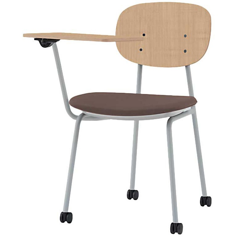 KLD-732DK-GDK1 オリカチェア テーブル付ネスティングタイプ WOODtoneセットカラー：GD  座：ウレタンレザー張り＜配送時組立サービス付＞ 1台 イトーキ 【通販モノタロウ】