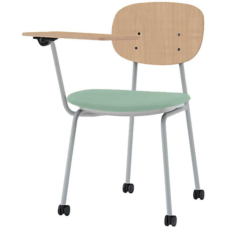 KLD-732DK-GDE4 オリカチェア テーブル付ネスティングタイプ WOODtoneセットカラー：GD  座：ウレタンレザー張り＜配送時組立サービス付＞ 1台 イトーキ 【通販モノタロウ】