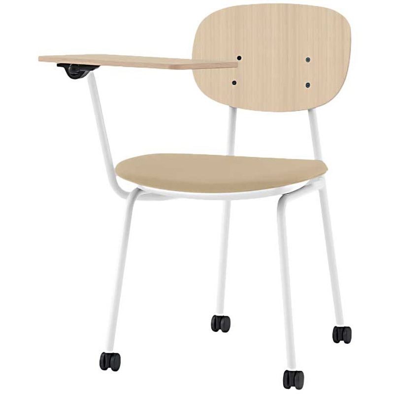 KLD-732DK-WAY3 オリカチェア テーブル付ネスティングタイプ WOODtoneセットカラー：WA  座：ウレタンレザー張り＜配送時組立サービス付＞ 1台 イトーキ 【通販モノタロウ】