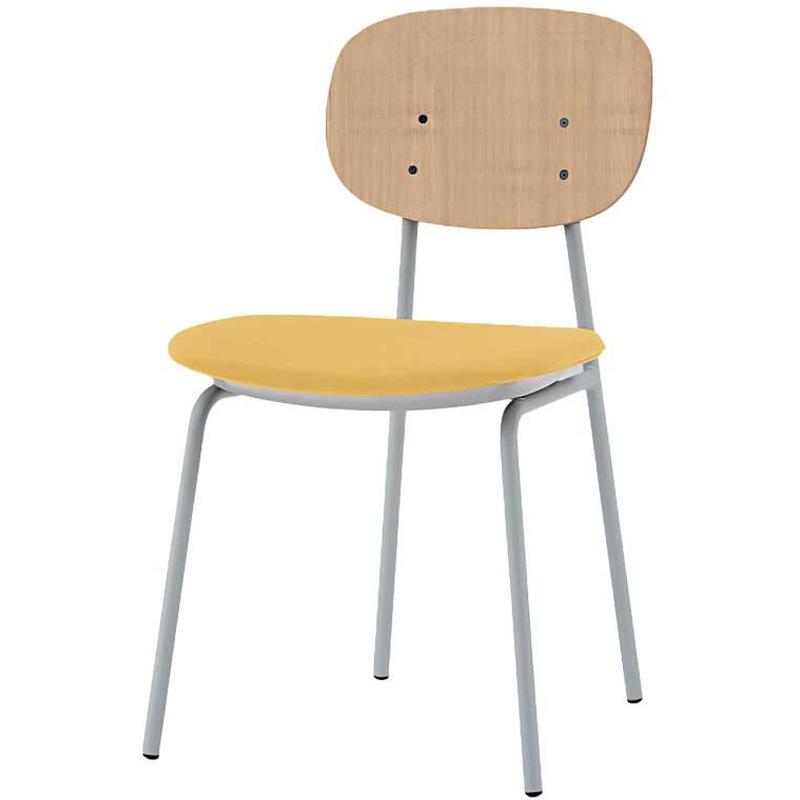 KLD-760C-GDY5 オリカチェア 4本脚タイプ WOODtone セットカラー：GD 座：布地張り＜配送時組立サービス付＞ 1台 イトーキ 【通販モノタロウ】