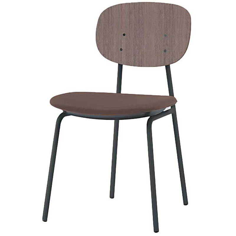 KLD-760DK-TNK1 オリカチェア 4本脚タイプ WOODtoneセットカラー：TN  座：ウレタンレザー張り＜配送時組立サービス付＞ 1台 イトーキ 【通販モノタロウ】