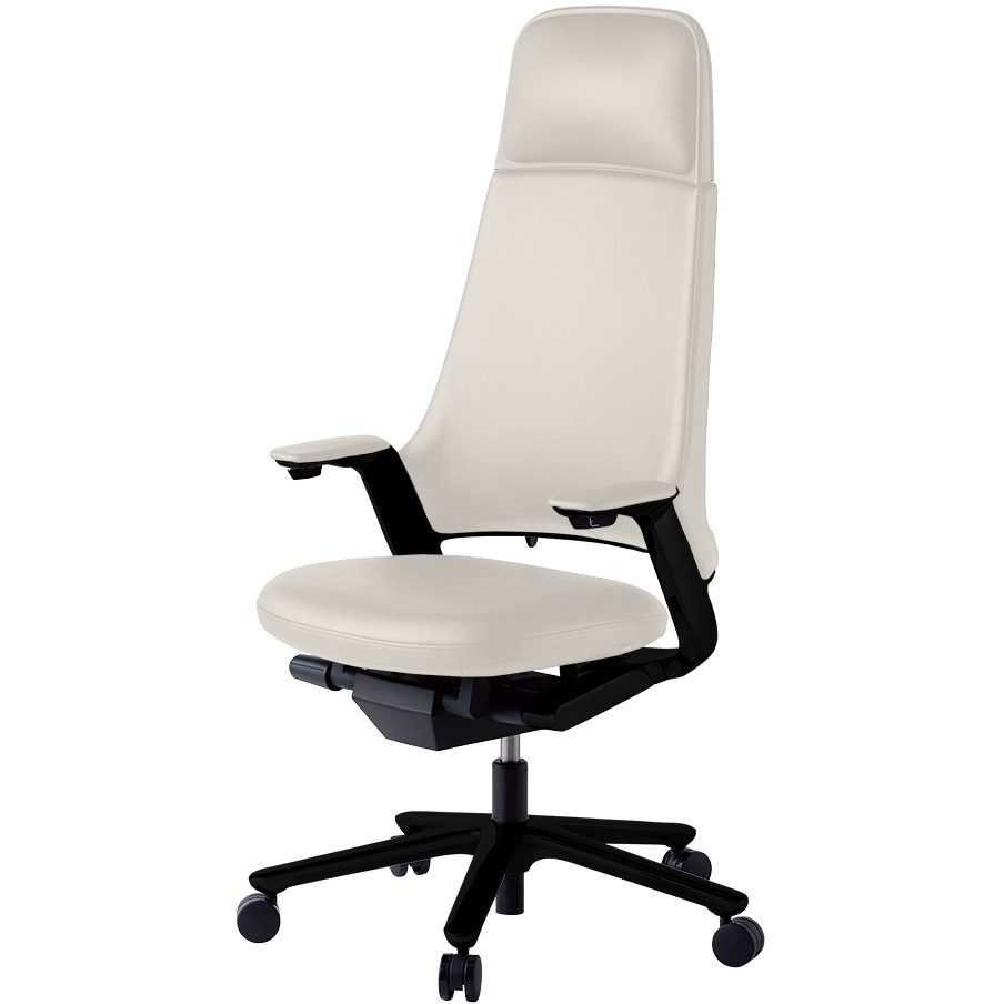 KJ-215LME-T1K6 レオニスチェア レザータイプ エクストラハイバック アルミ塗装脚＜配送時組立サービス付＞ 1台 イトーキ 【通販モノタロウ】