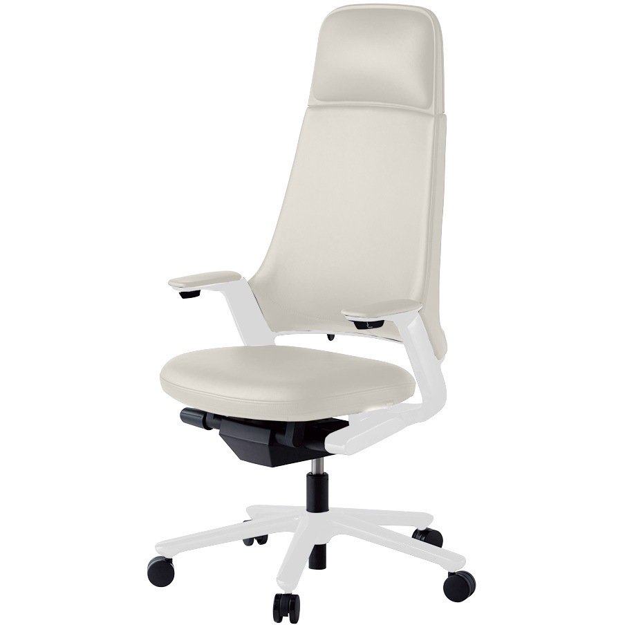 KJ-215LME-W9K6 レオニスチェア レザータイプ エクストラハイバック アルミ塗装脚＜配送時組立サービス付＞ 1台 イトーキ 【通販モノタロウ】