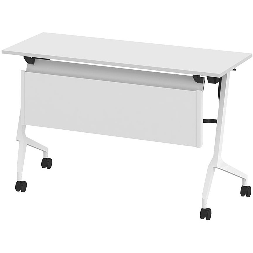 THN-124MS1-W9W9 折りたたみテーブル スレント 配線ダクト スチール幕板付 棚付＜配送時組立サービス付＞ 1台 イトーキ 【通販モノタロウ】