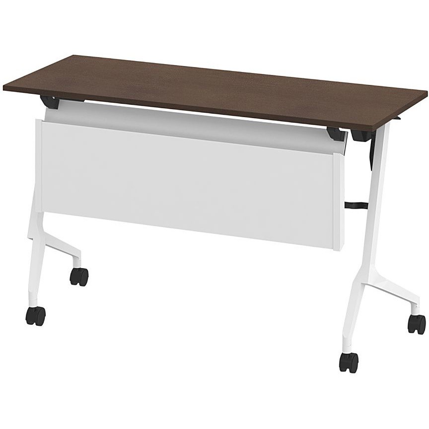 THN-124MS1-W982 折りたたみテーブル スレント 配線ダクト スチール幕板付 棚付＜配送時組立サービス付＞ 1台 イトーキ 【通販モノタロウ】 47,988円