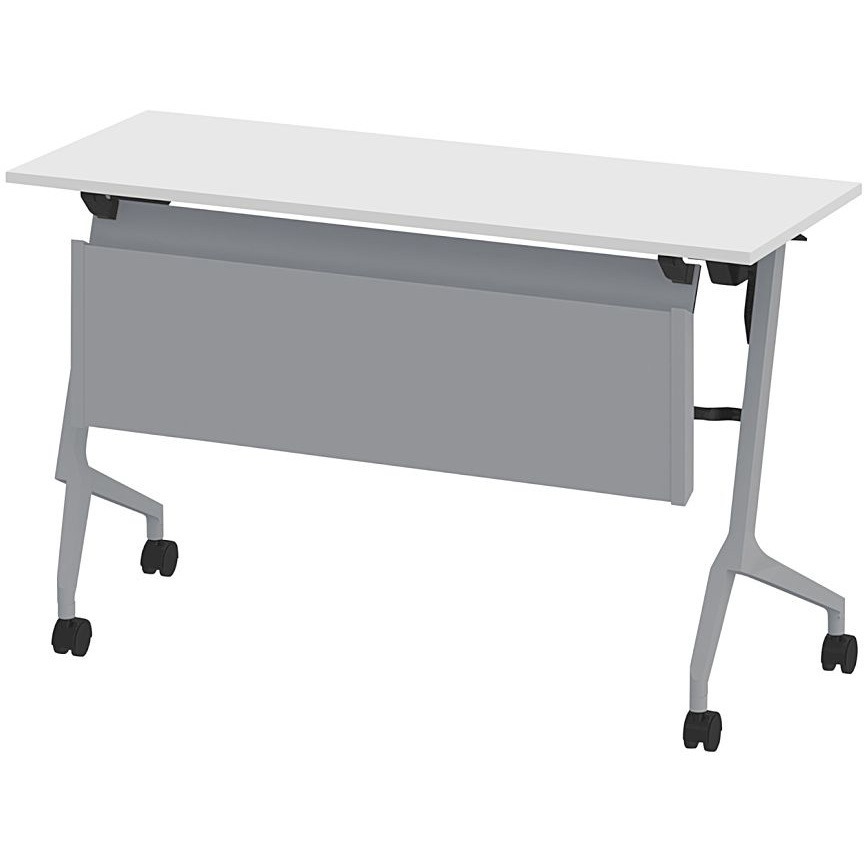 THN-124MS1-Z5W9 折りたたみテーブル スレント 配線ダクト スチール幕板付 棚付＜配送時組立サービス付＞ 1台 イトーキ 【通販モノタロウ】