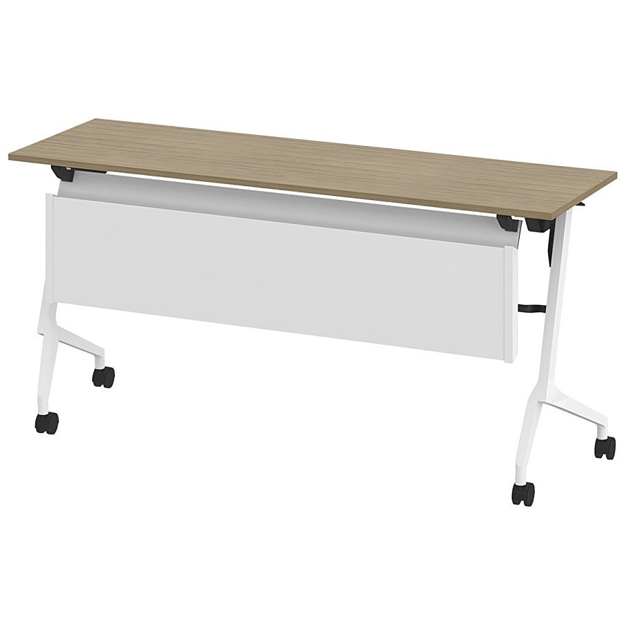 THN-154MS1-W971 折りたたみテーブル スレント 配線ダクト スチール幕板付 棚付＜配送時組立サービス付＞ 1台 イトーキ 【通販モノタロウ】