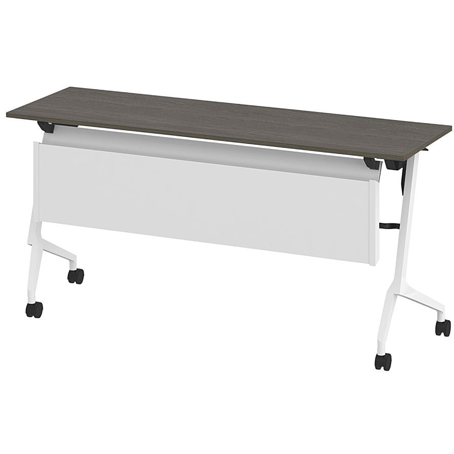 THN-154MS1-W981 折りたたみテーブル スレント 配線ダクト スチール幕板付 棚付＜配送時組立サービス付＞ 1台 イトーキ 【通販モノタロウ】