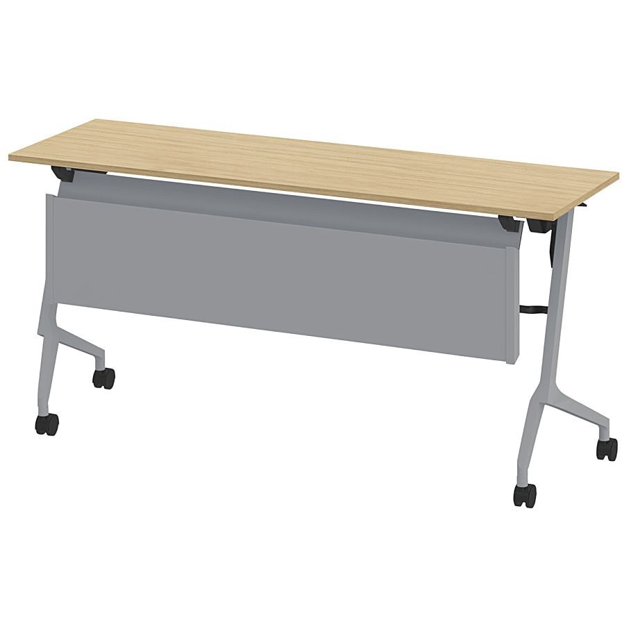 THN-154MS1-Z592 折りたたみテーブル スレント 配線ダクト スチール幕板付 棚付＜配送時組立サービス付＞ 1台 イトーキ 【通販モノタロウ】