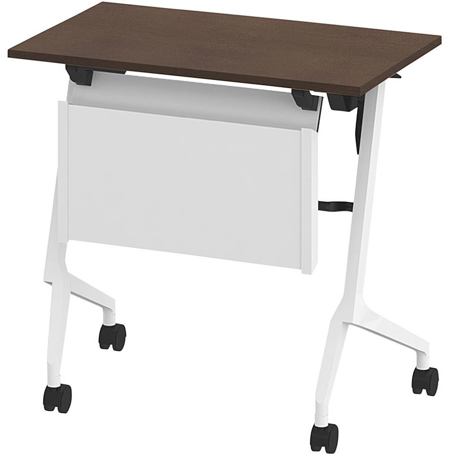 THN-074MX1-W982 折りたたみテーブル スレント 配線ダクト スチール幕板付＜配送時組立サービス付＞ イトーキ 色(天板)82/ブラックウォールナット 高さ720mm幅750mm奥行450mm  THN-074MX1-W982