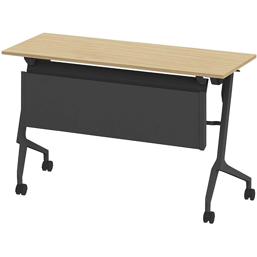 THN-124MX1-T192 折りたたみテーブル スレント 配線ダクト スチール幕板付＜配送時組立サービス付＞ イトーキ 色(天板)92/ホワイトオーク 高さ720mm幅1200mm奥行450mm  THN-124MX1-T192