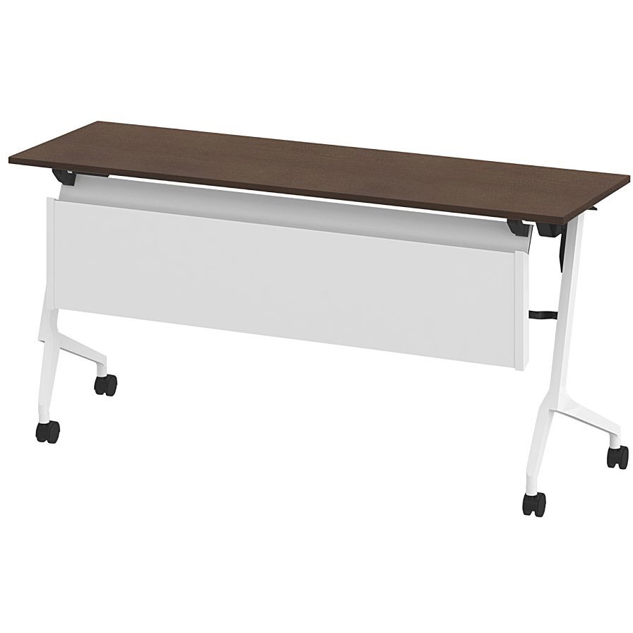 THN-154MX1-W982 折りたたみテーブル スレント 配線ダクト スチール幕板付＜配送時組立サービス付＞ イトーキ 色(天板)82/ブラックウォールナット 高さ720mm幅1500mm奥行450mm  THN-154MX1-W982