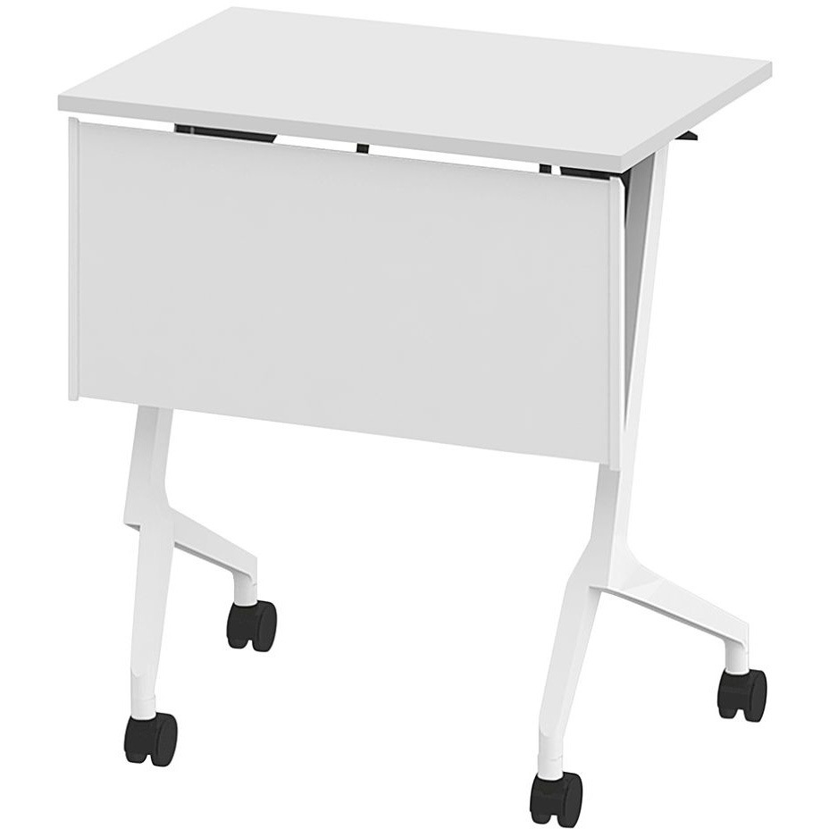 THN-064KS1-W9W9 折りたたみテーブル スレント 樹脂幕板付 棚付＜配送時組立サービス付＞ イトーキ 色(天板)W9/ホワイト 高さ720mm幅650mm奥行450mm  THN-064KS1-W9W9