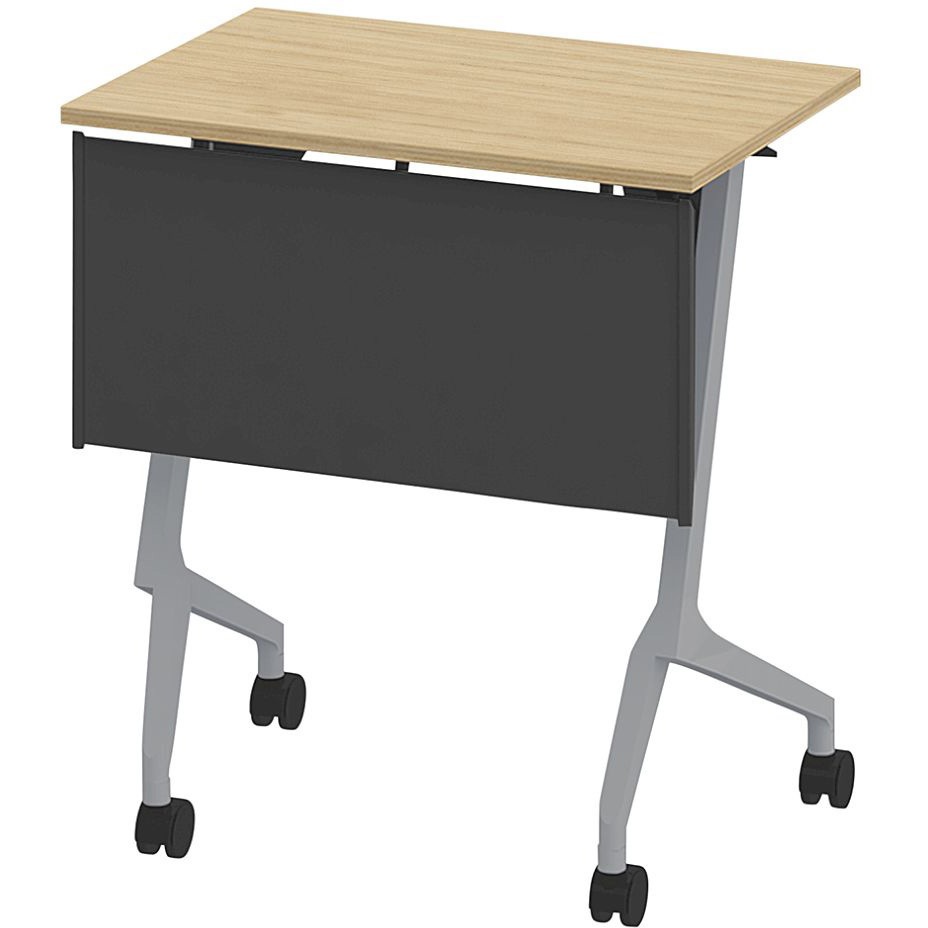 THN-064KS1-Z592 折りたたみテーブル スレント 樹脂幕板付 棚付＜配送時組立サービス付＞ イトーキ 色(天板)92/ホワイトオーク 高さ720mm幅650mm奥行450mm  THN-064KS1-Z592