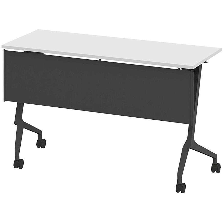 THN-124KS1-T1W9 折りたたみテーブル スレント 樹脂幕板付 棚付＜配送時組立サービス付＞ イトーキ 色(天板)W9/ホワイト 高さ720mm幅1200mm奥行450mm  THN-124KS1-T1W9