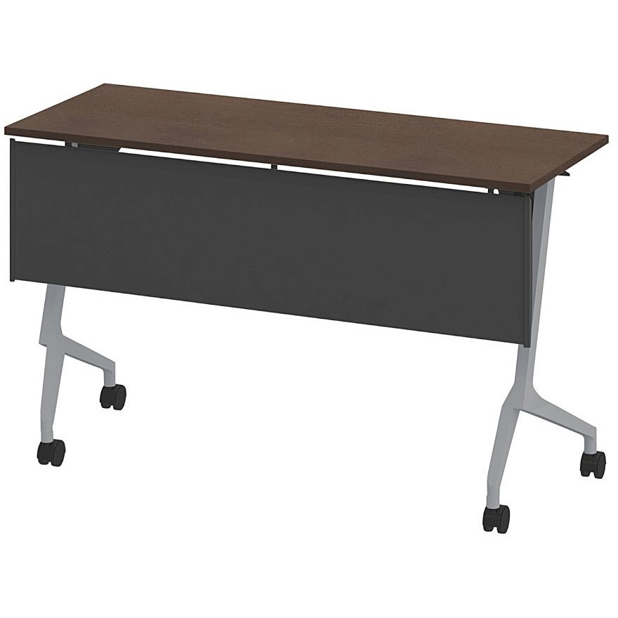 THN-124KX1-Z582 折りたたみテーブル スレント 樹脂幕板付＜配送時組立サービス付＞ イトーキ 色(天板)82/ブラックウォールナット 高さ720mm幅1200mm奥行450mm  THN-124KX1-Z582