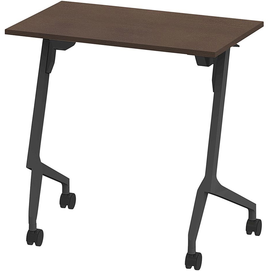 THN-074LS1-T182 折りたたみテーブル スレント 棚付＜配送時組立サービス付＞ イトーキ 色(天板)82/ブラックウォールナット 高さ720mm幅750mm奥行450mm  THN-074LS1-T182