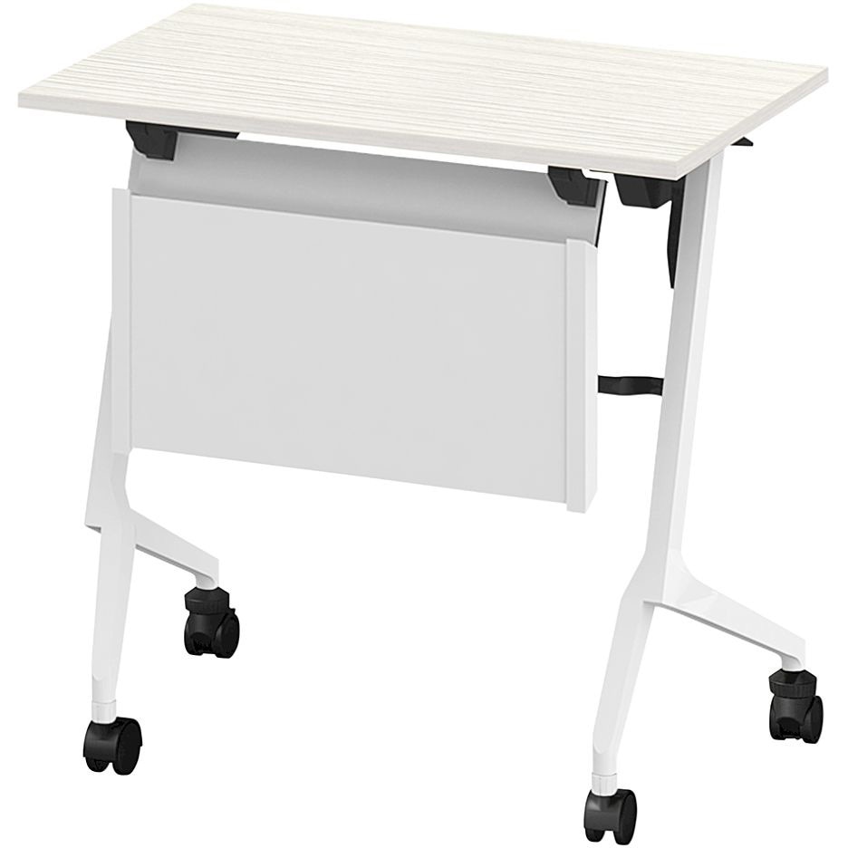 THN-074MSL-W961 折りたたみテーブル スレント 配線ダクト スチール幕板付 棚付 リフトロックキャスター＜配送時組立サービス付＞ 1台 イトーキ 【通販モノタロウ】