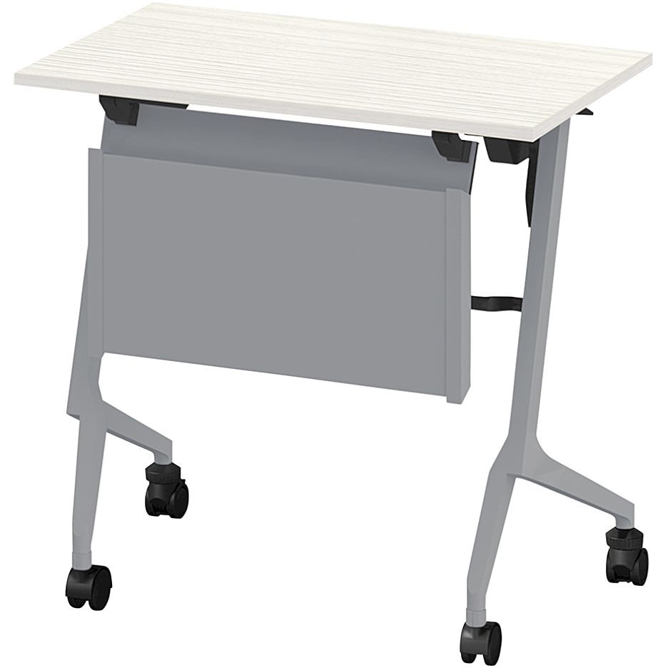 THN-074MSL-Z561 折りたたみテーブル スレント 配線ダクト スチール幕板付 棚付 リフトロックキャスター＜配送時組立サービス付＞ 1台 イトーキ 【通販モノタロウ】