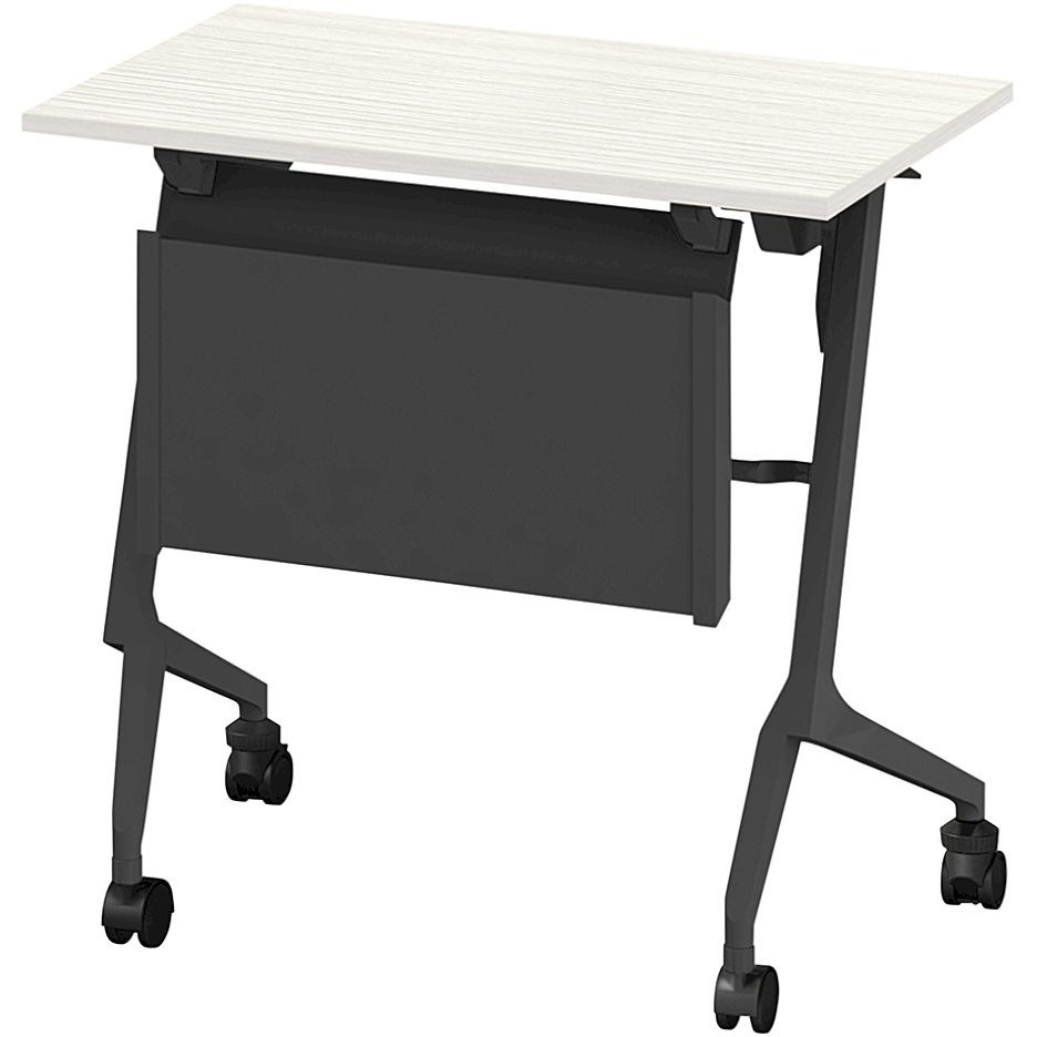 THN-074MSL-T161 折りたたみテーブル スレント 配線ダクト スチール幕板付 棚付 リフトロックキャスター＜配送時組立サービス付＞ 1台 イトーキ 【通販モノタロウ】