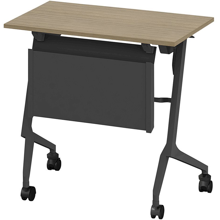 THN-074MSL-T171 折りたたみテーブル スレント 配線ダクト スチール幕板付 棚付 リフトロックキャスター＜配送時組立サービス付＞ 1台 イトーキ 【通販モノタロウ】